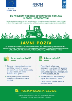 JAVNI POZIV ZA ODABIR KORISNIKA/CA POMOĆI ZA PODRŠKU POLJOPRIVREDNIM PROIZVOĐAČIMA