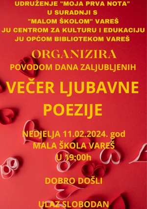 Najavljujemo – Večer ljubavne poezije