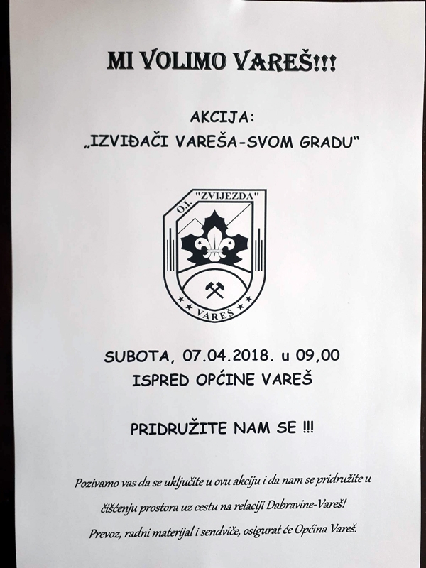 Najavljujemo akciju čišćenja - Mi volimo Vareš !!!