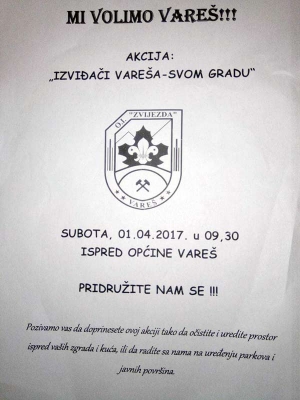 Najavljujemo - u subotu akcija čišćenja javnih površina u Varešu i Vareš Majdanu