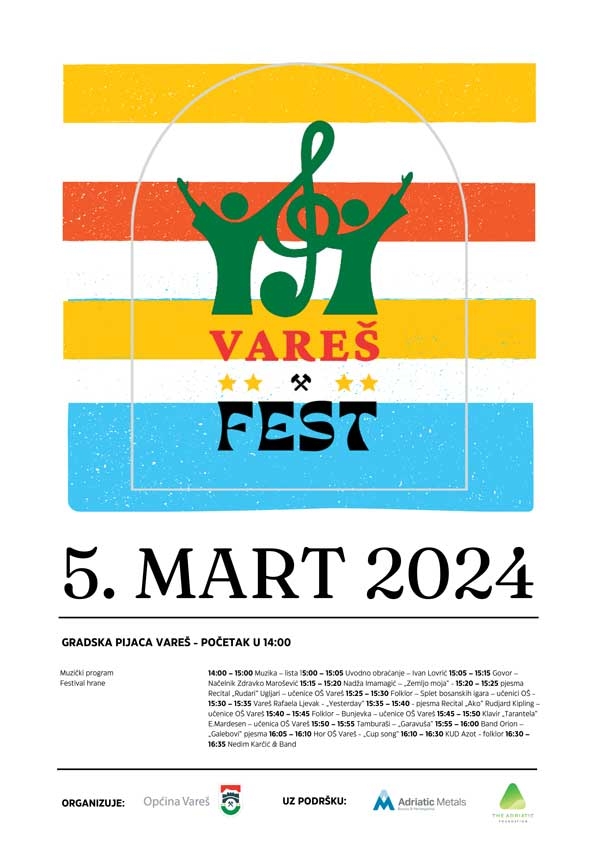 OPĆINA VAREŠ IDUĆEG TJEDNA ORGANIZIRA PRVI «VAREŠ FEST»