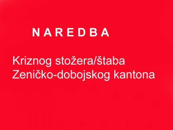 Naredba o radu ugostiteljskih  i drugih objekata