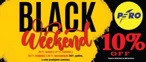 PERO: BLACK WEEKEND! 10% POPUSTA NA CIJENE SVIH ODJELA