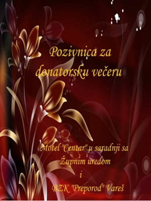 Donatorska večera u motelu Centar
