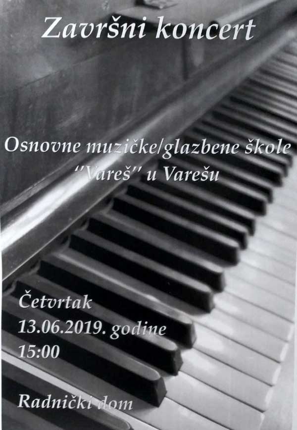 Najavljujemo - završni koncert Osnovne muzičke škole &quot;Vareš&quot;