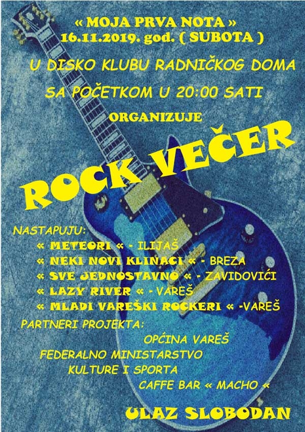 Pozivamo vas na rock večer