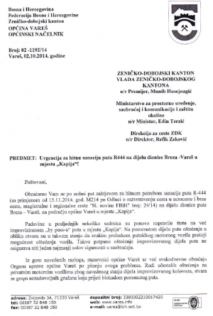 Dopis za sanaciju &quot;Kapije&quot;