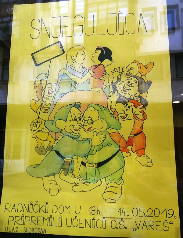 Najavljujemo - predstava Snjeguljica u utorak u Radničkom