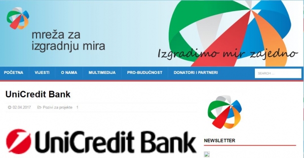 Mreža mira i Unicredt upućuju poziv za dodjelu donacija i sponzorstva