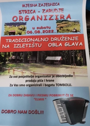 Najavljujemo - tradicionalno druženje na Obloj glavi