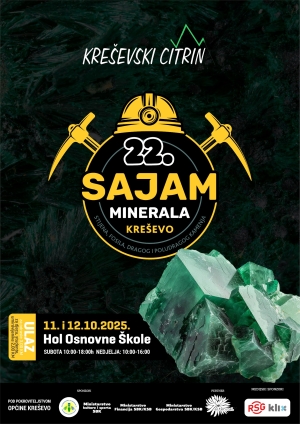 Obavijest o 22. međunarodnom sajmu minerala, stijena i fosila - Kreševo 2025.