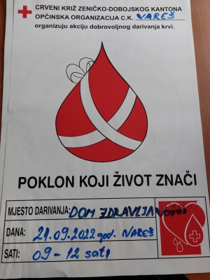 Najavljujemo - akcija dobrovoljnog darivanja krvi