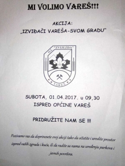 Najavljujemo - u subotu akcija čišćenja javnih površina u Varešu i Vareš Majdanu