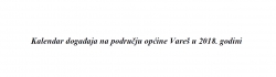 Kalendar događanja za 2018. godinu