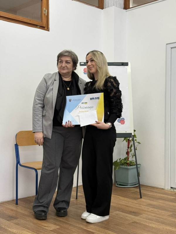 Amina Bitići osvojila drugo mjesto na literarnom natječaju ekolo&scaron;kog projekta &bdquo;Napi&scaron;i priču &ndash; Uradi sliku&ldquo;