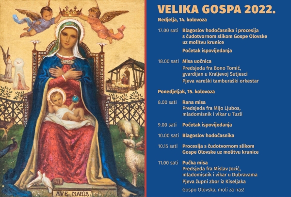 Program obilježavanja Velike Gospe u Olovu