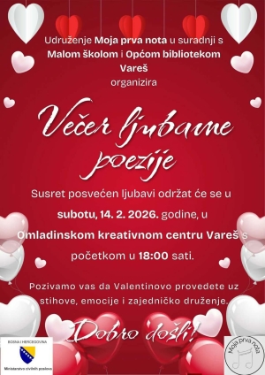 Najavljujemo - Večer ljubavne poezije