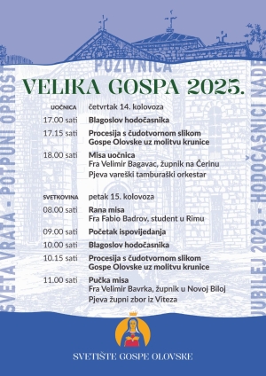 Poziv na hodočašće u Olovo za blagdan Velike Gospe