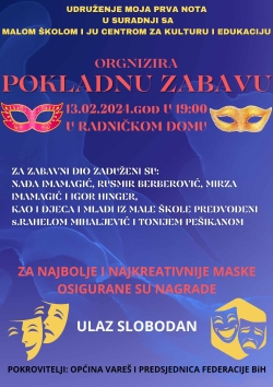 Najavljujemo – pokladna zabava u Radničkom domu